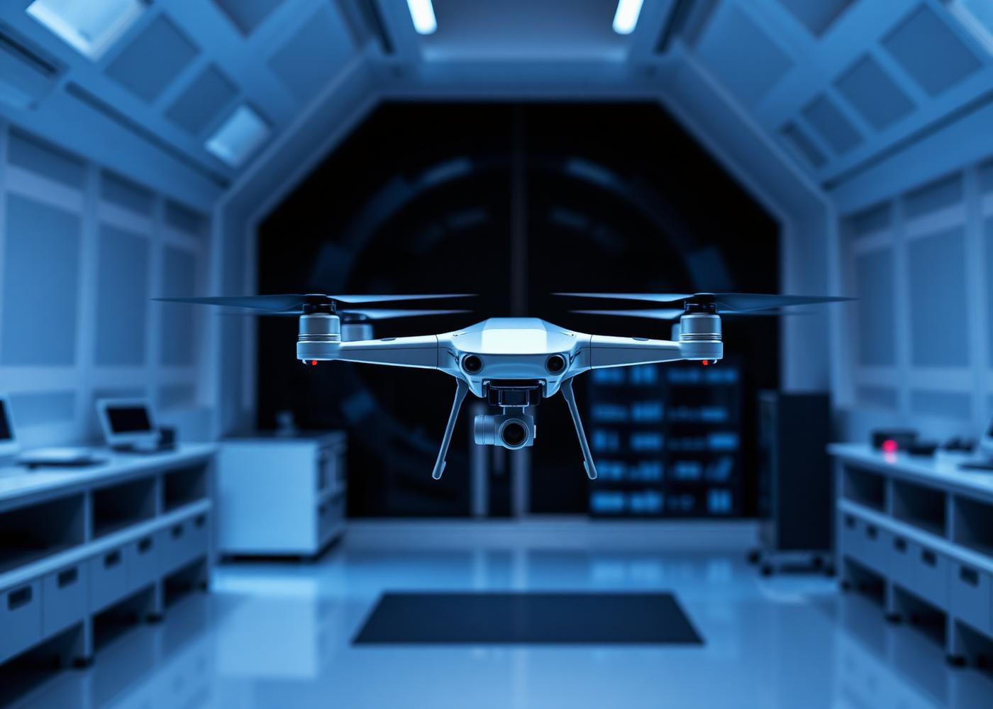 Drone in research lab